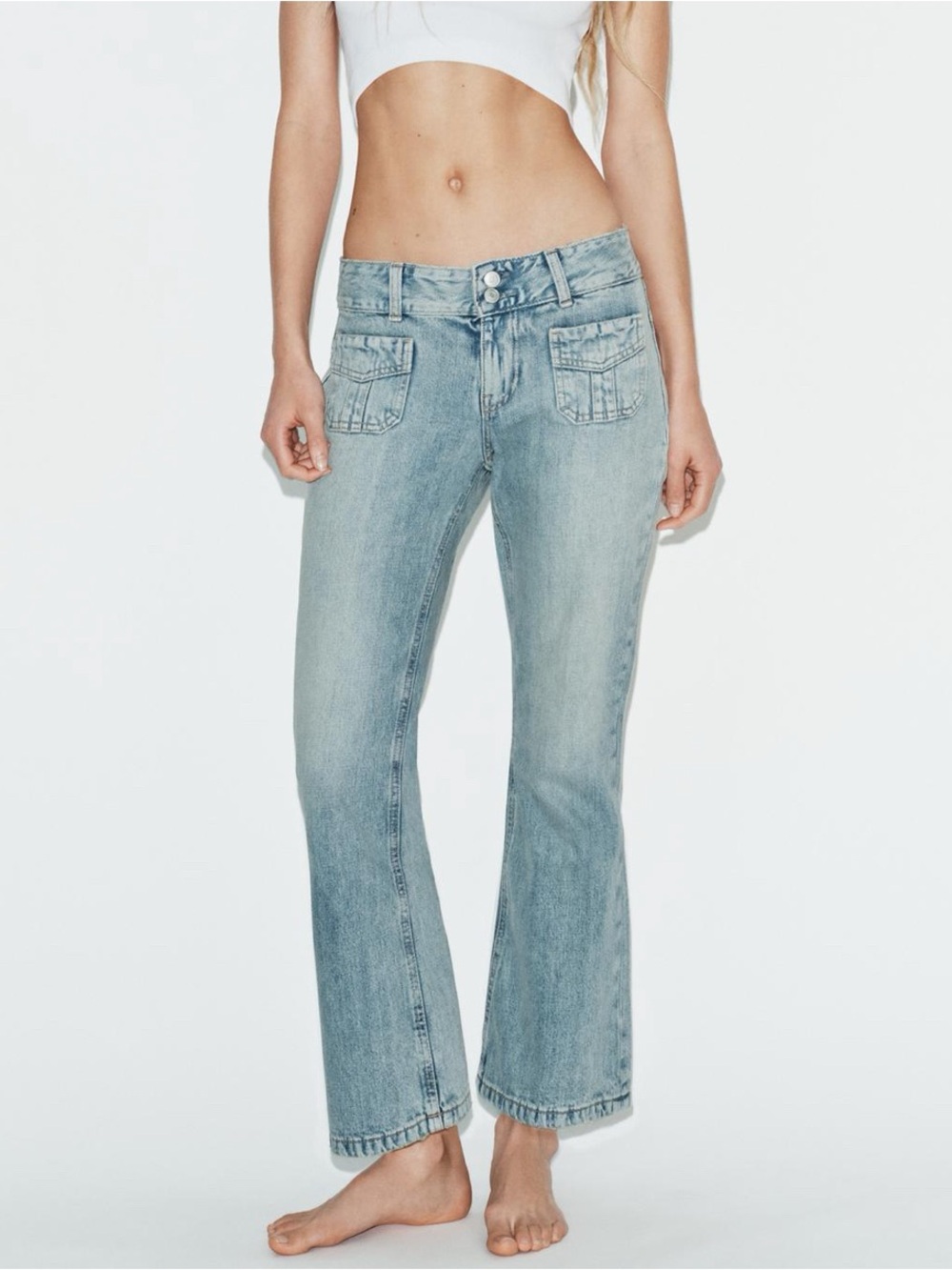 NEW ZARA TRF Low Rise Pocket Jeans Women’s 27 (US 4)